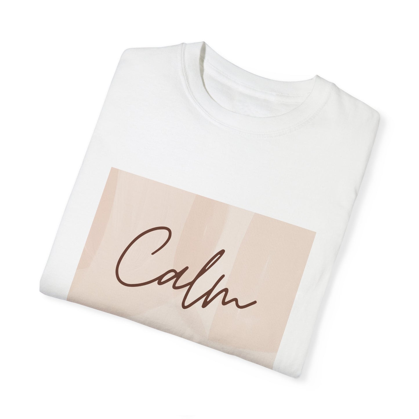 'Calm Down' Unisex Garment-Dyed T-shirt - Relaxed Fit Tee for Self-Care and Mindfulness