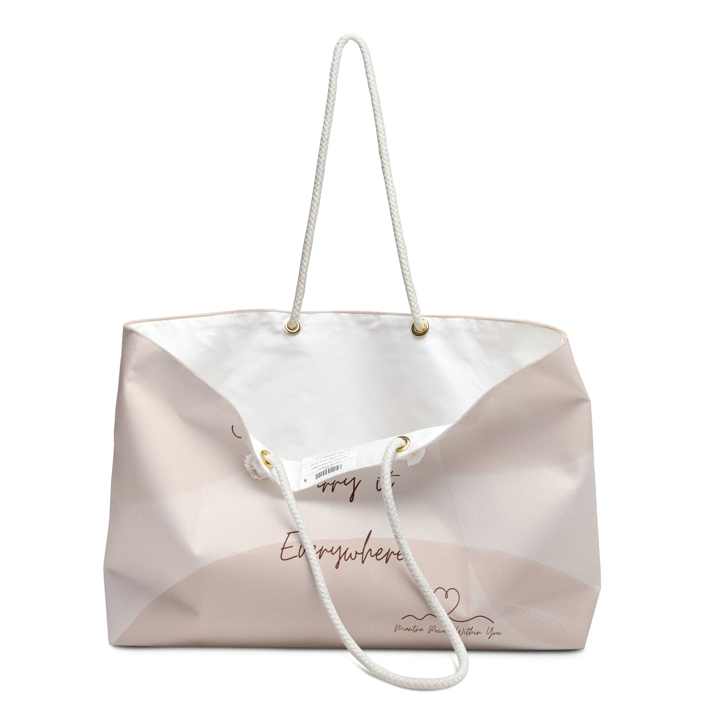 'Own Your Power - Carry It Everywhere' Inspirational Weekender Bag - Perfect for Travel & Self-Care
