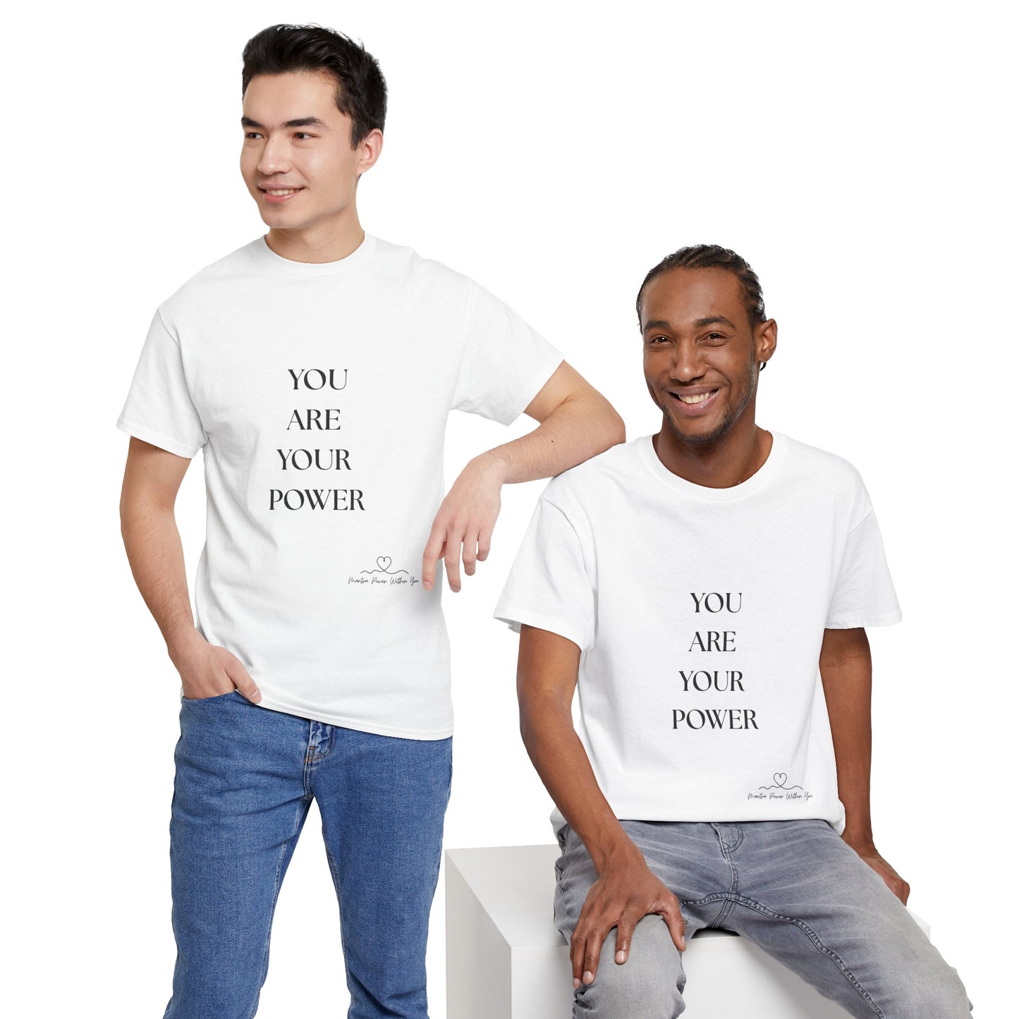 Motivational Unisex Heavy Cotton Tee - 'YOU ARE YOUR POWER'