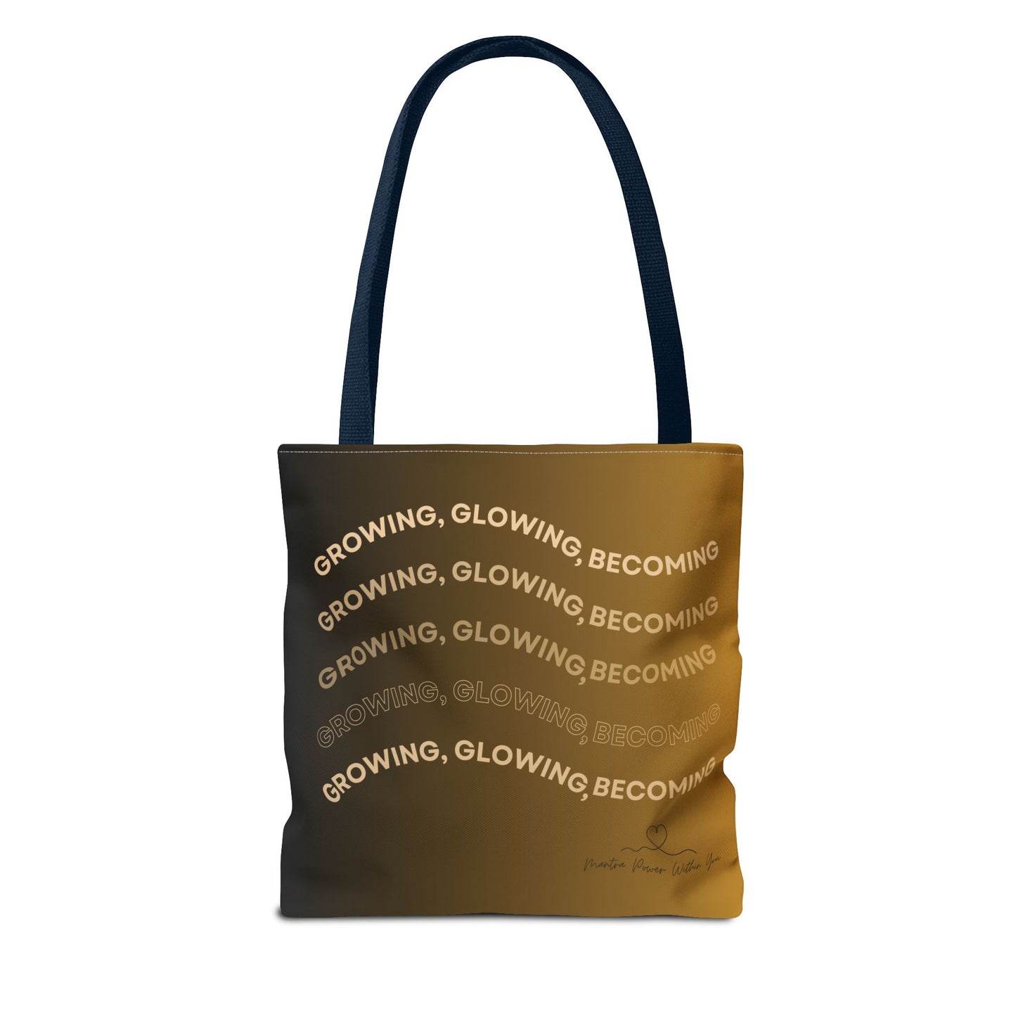 Inspiring Tote Bag - Growing, Glowing, Becoming - Daily Carry for Empowerment, Gifts for Her, Eco-Friendly Shopper