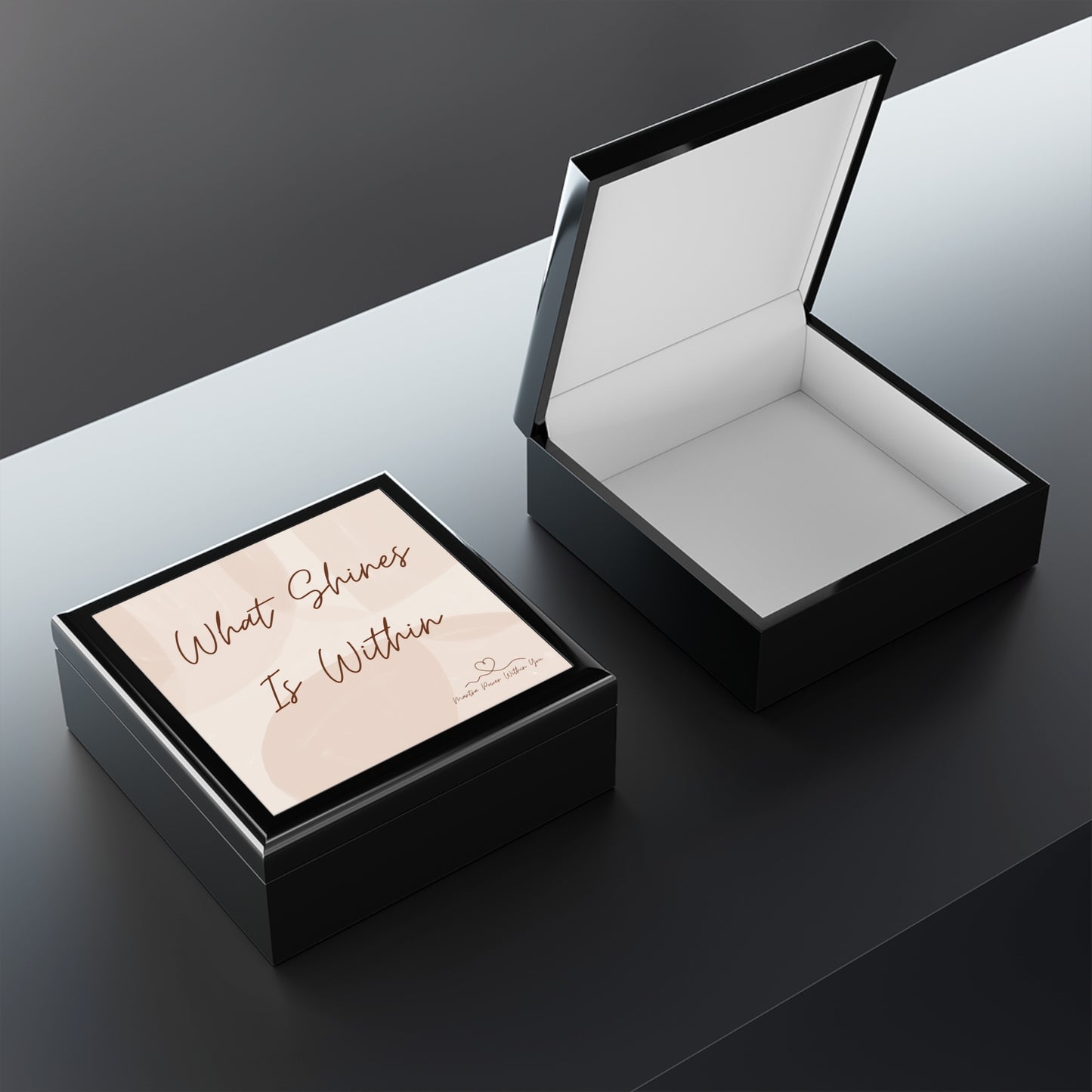 'What Shines Is Within' - Inspirational Jewelry Box - Elegant Storage for Keepsakes