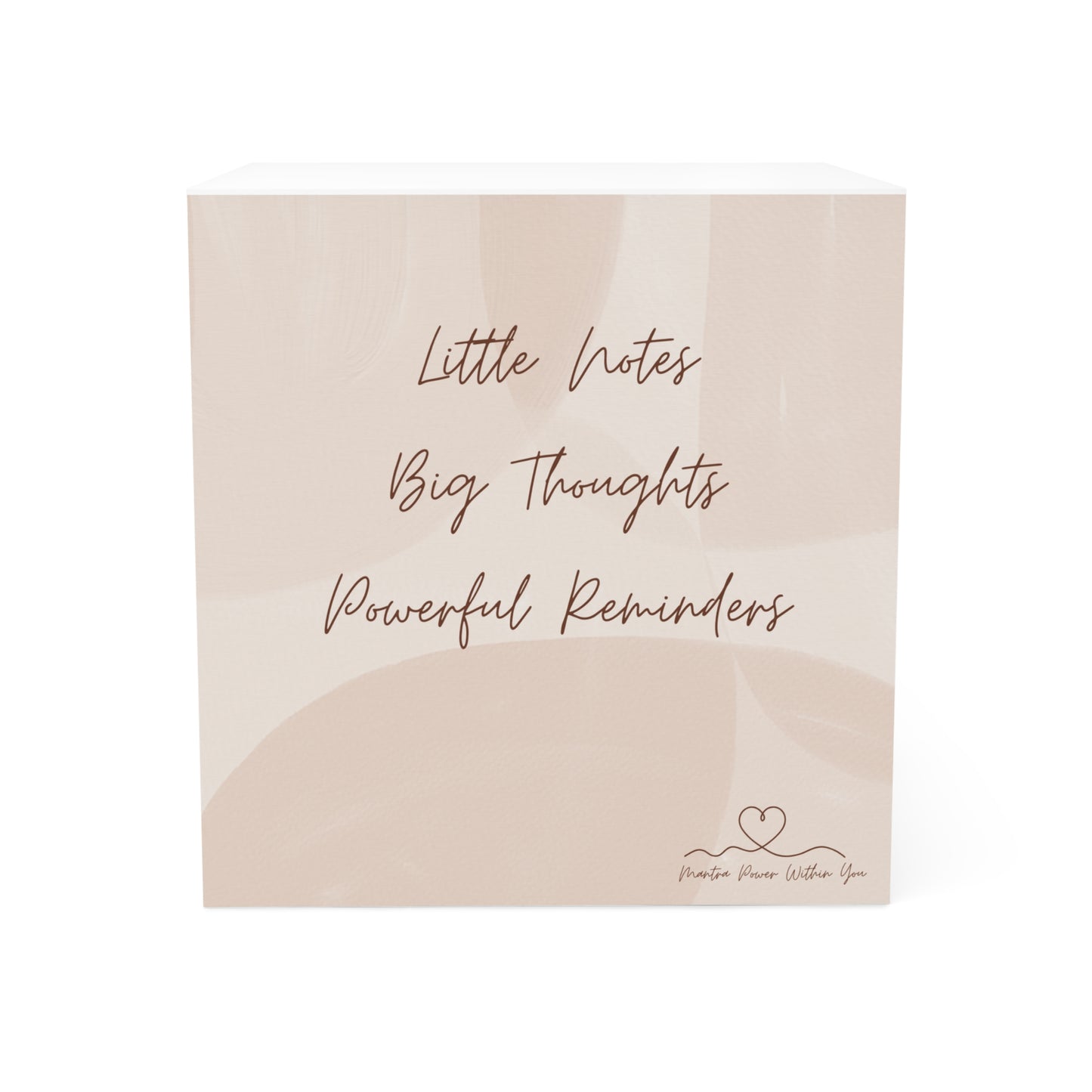 'Little Notes, Big Thoughts' - Inspirational Note Cube