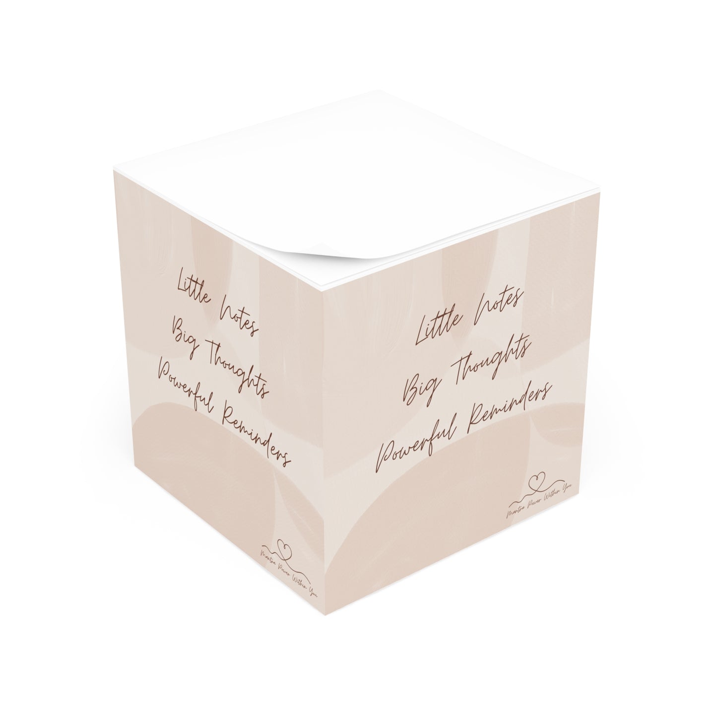 'Little Notes, Big Thoughts' - Inspirational Note Cube