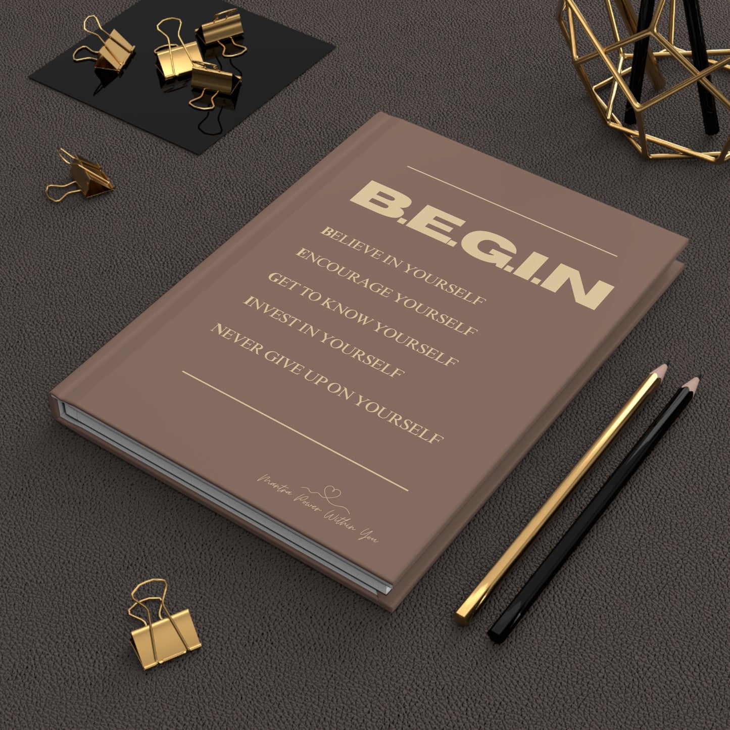 Inspirational Hardcover Journal for Self-Reflection - Begin Your Journey, Motivational Gift, Mindfulness Notebook, Personal Growth [...]