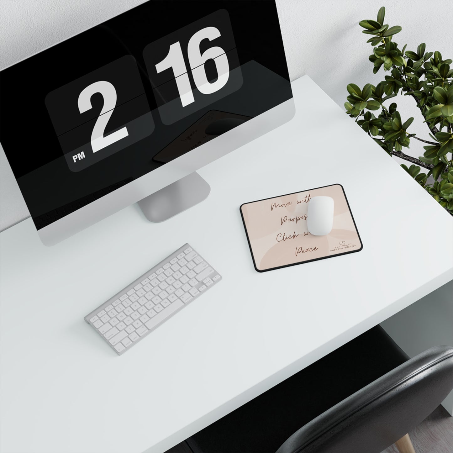 'Move with Purpose, Click with Peace' Mouse Pad