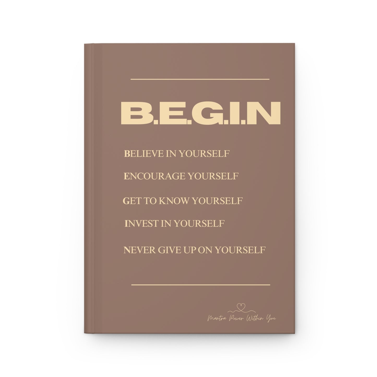 Inspirational Hardcover Journal for Self-Reflection - Begin Your Journey, Motivational Gift, Mindfulness Notebook, Personal Growth [...]