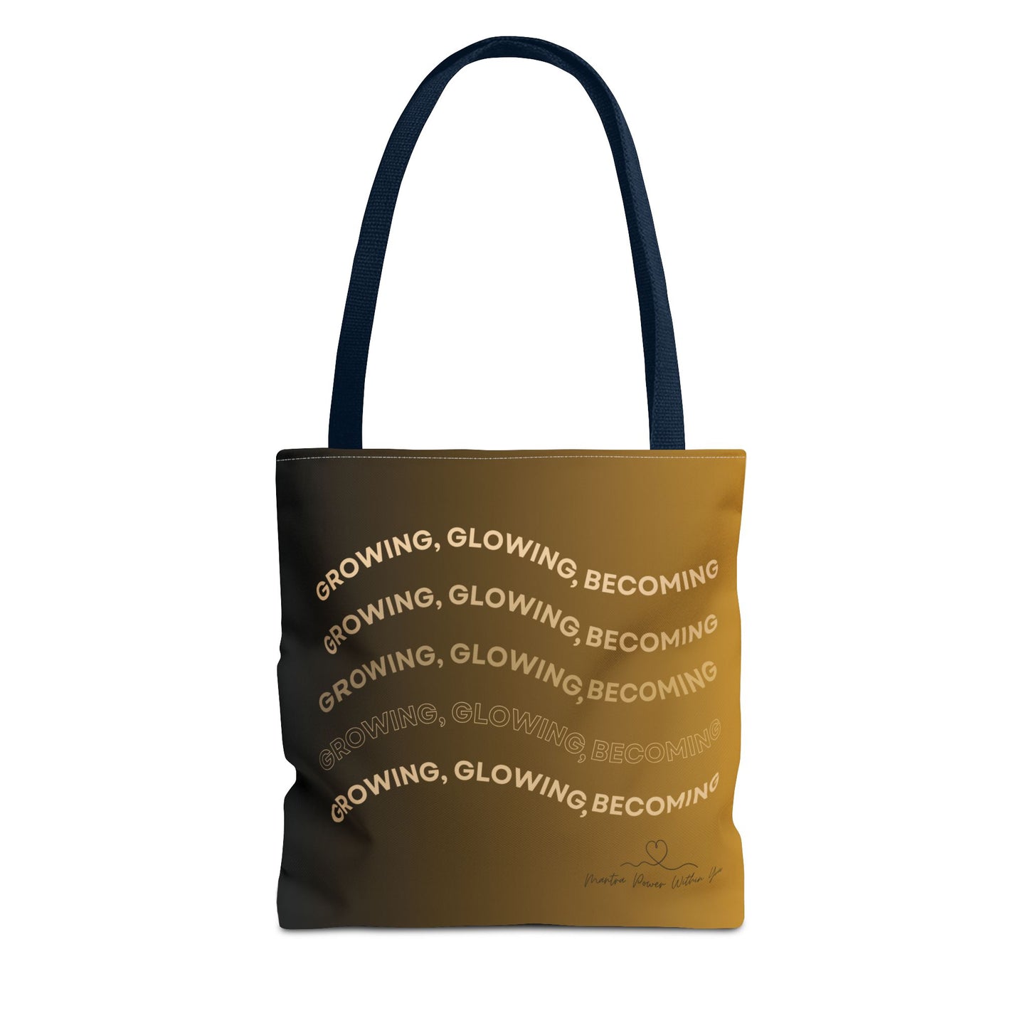 Inspiring Tote Bag - Growing, Glowing, Becoming - Daily Carry for Empowerment, Gifts for Her, Eco-Friendly Shopper